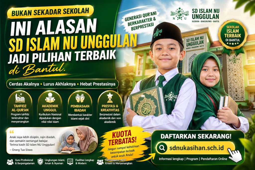 Bukan Sekadar Sekolah: Ini Alasan SD Islam NU Unggulan Jadi Pilihan Terbaik di Bantul